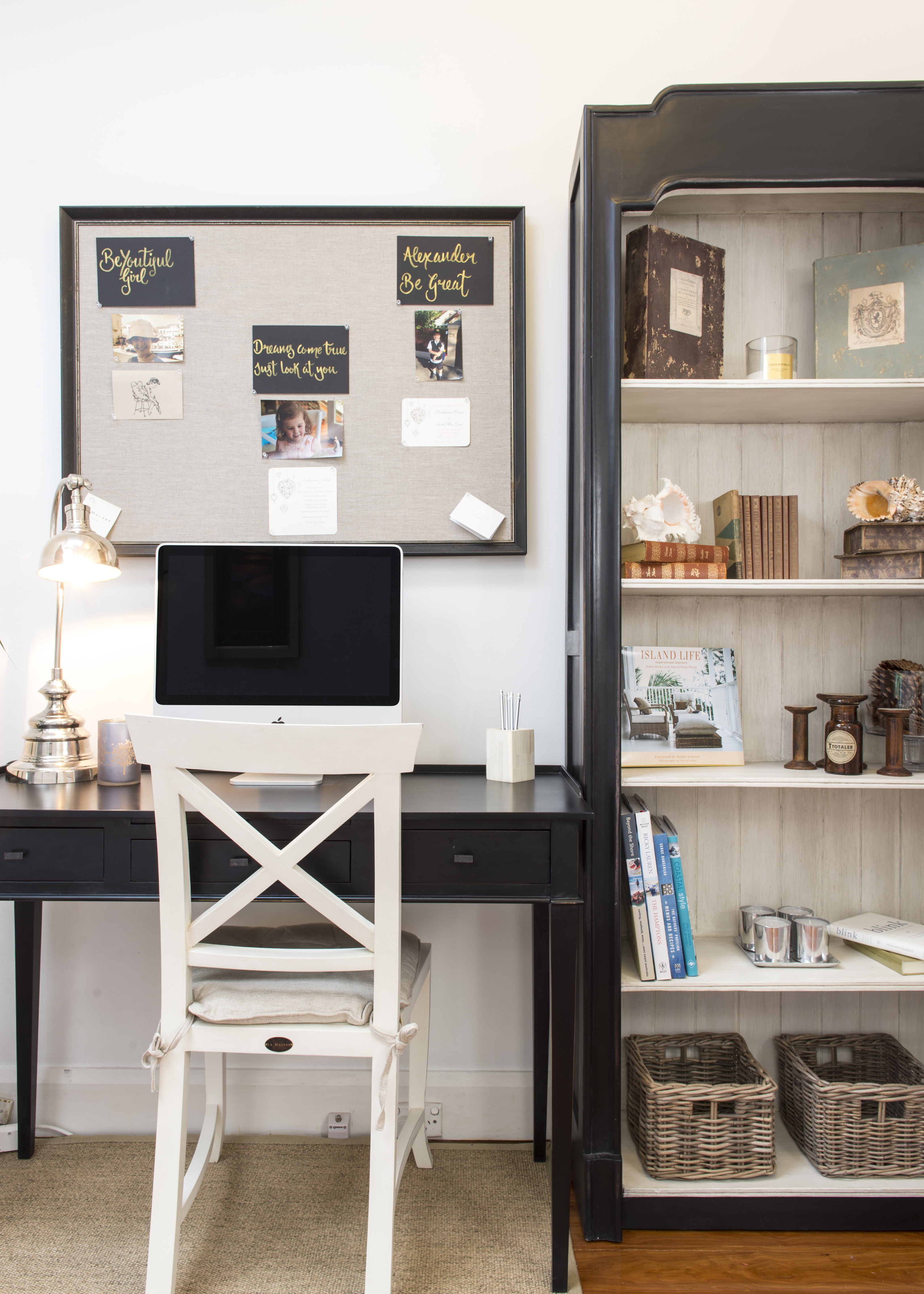 cute and practical study nook in Cremorne house designed by rachel boden interiors Australia
