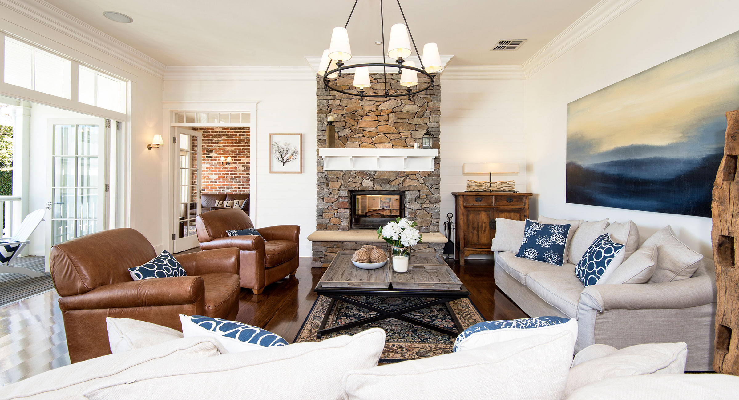 Rachel Boden Interiors designed this beautiful Terrey Hills family room in Sydney Australia